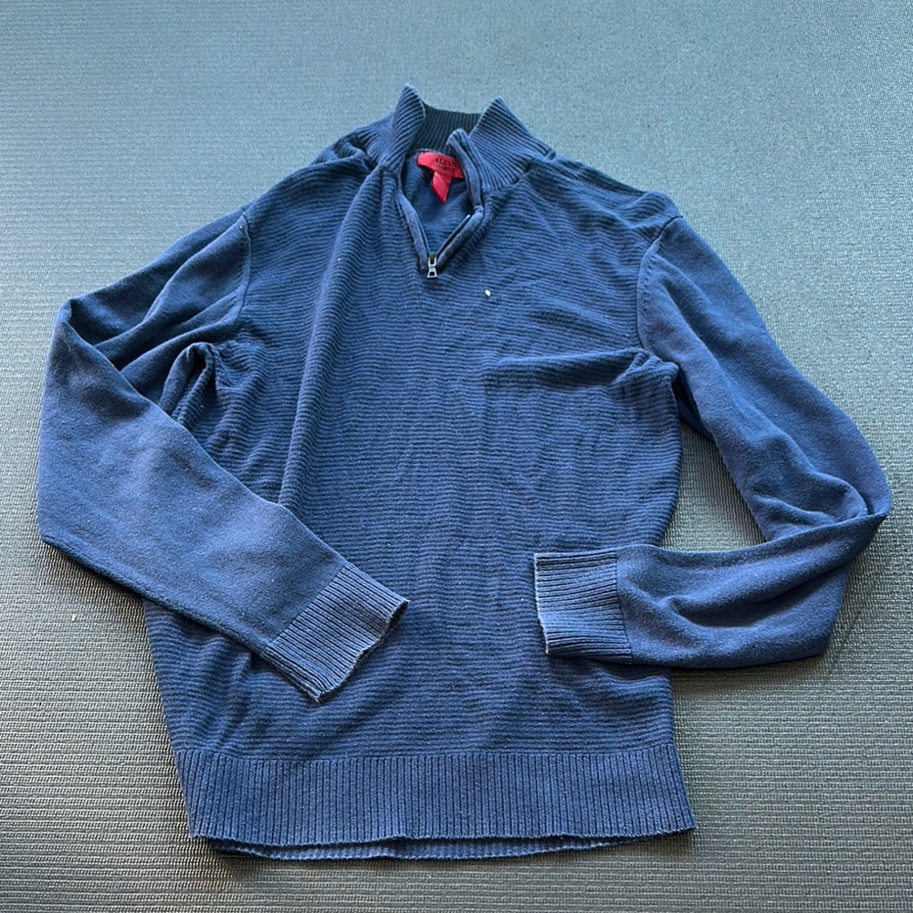 💜5 for $25 Alfani Blue Zip Up Sweater with Mock Turtleneck